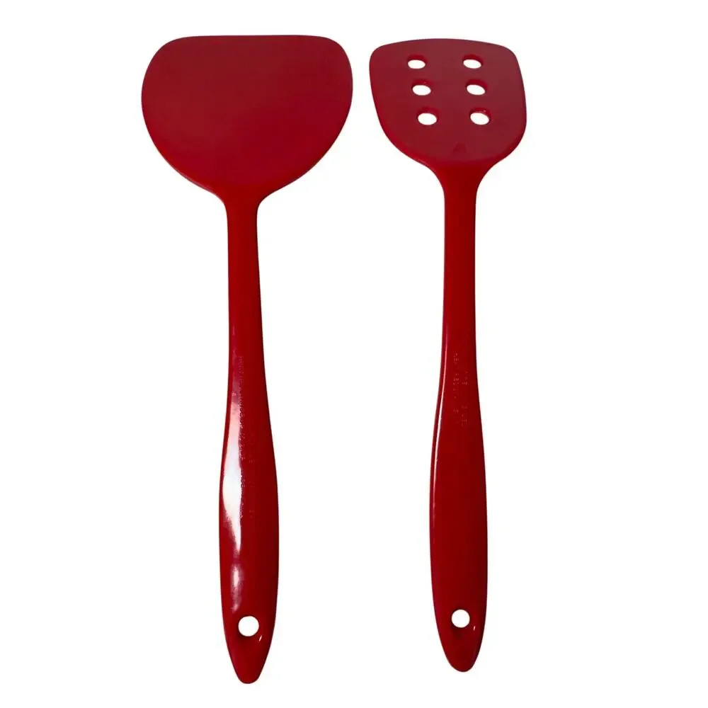 Vtg Red Melamine Large Spatula & Smaller Spatula Turner Heat‎ Resistant 240°F